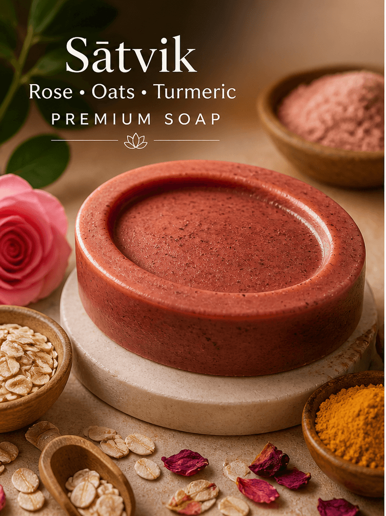 साtvik Rose- Oats-Turmeric premium soap