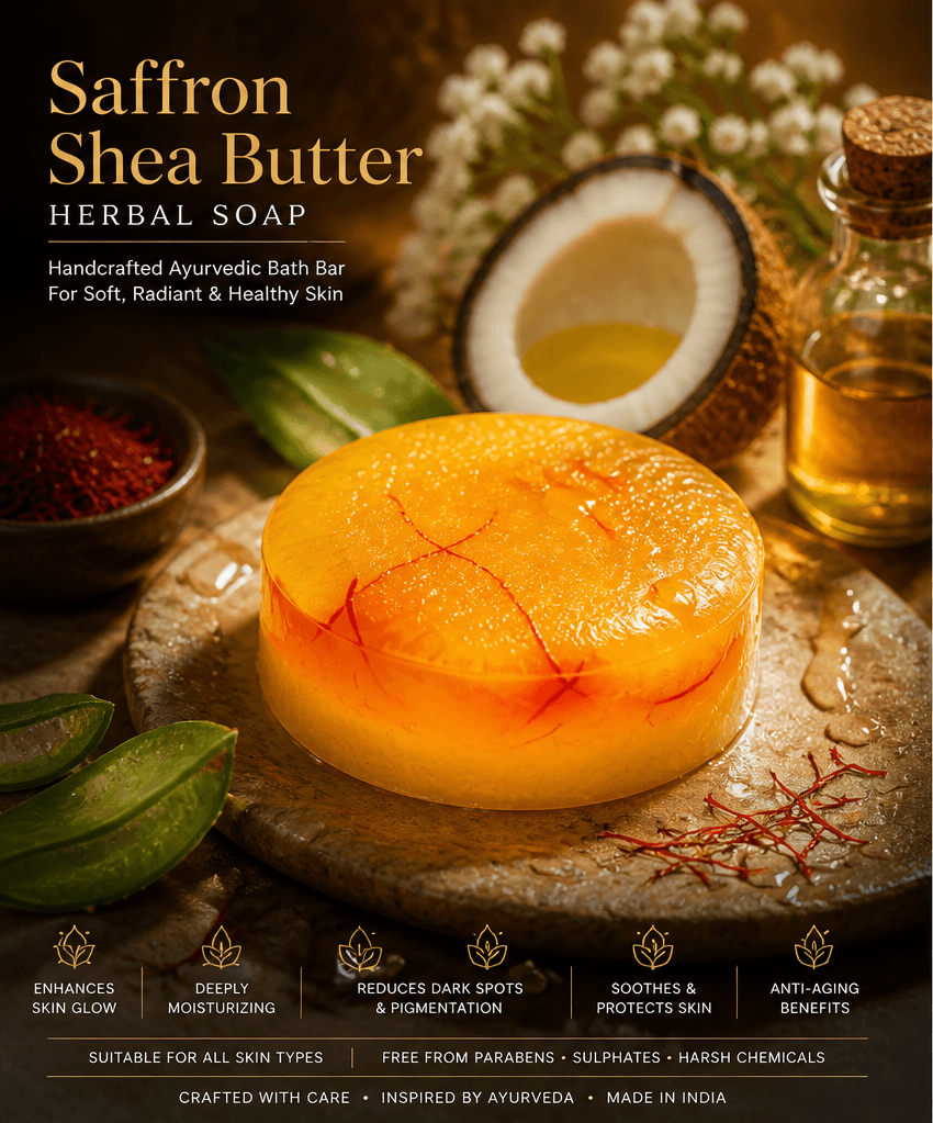 Saffron-shea butter premium soap